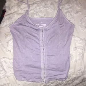 aerie cropped purple tank